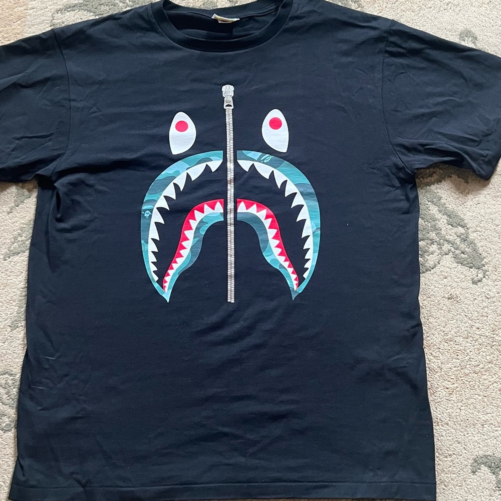 Bape Men’s Color Camo Shark Shirt